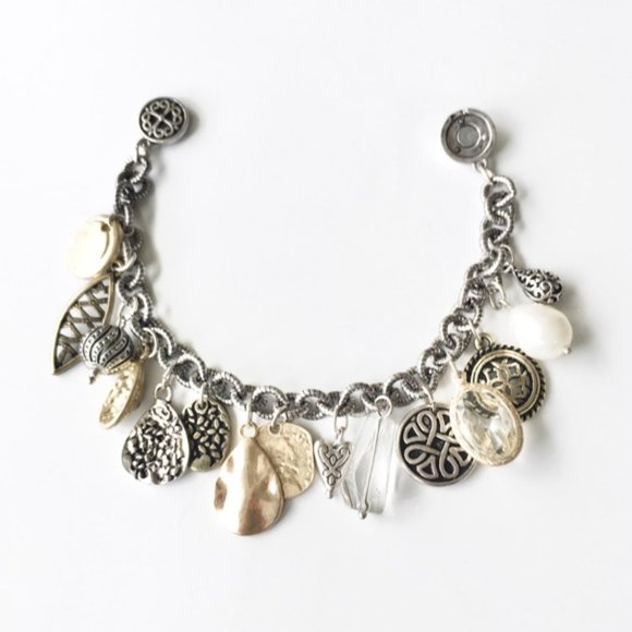 Chicos Charm Bracelet Multimedia Gold Silver - Picture 2 of 11